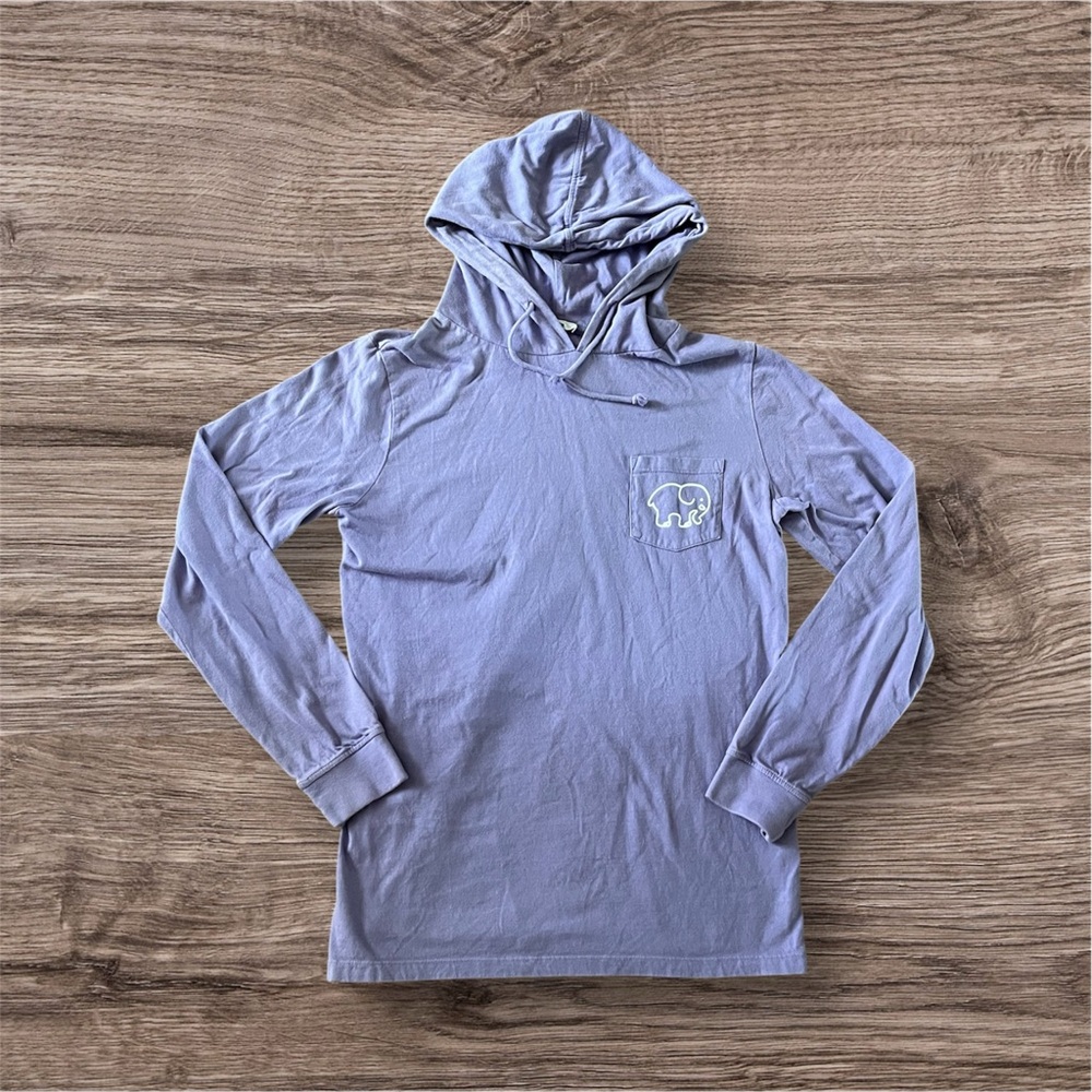 Ivory Ella Purple Pullover Hoodie Elephant Long Sleeve Logo‎ Womens Size S